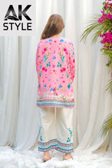 PINK FLORAL DIGITAL PRINTED CORD SET