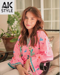 PINK FLORAL DIGITAL PRINTED CORD SET